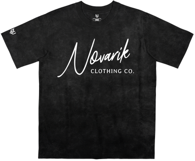 Camiseta Signature Script Preta Estonado