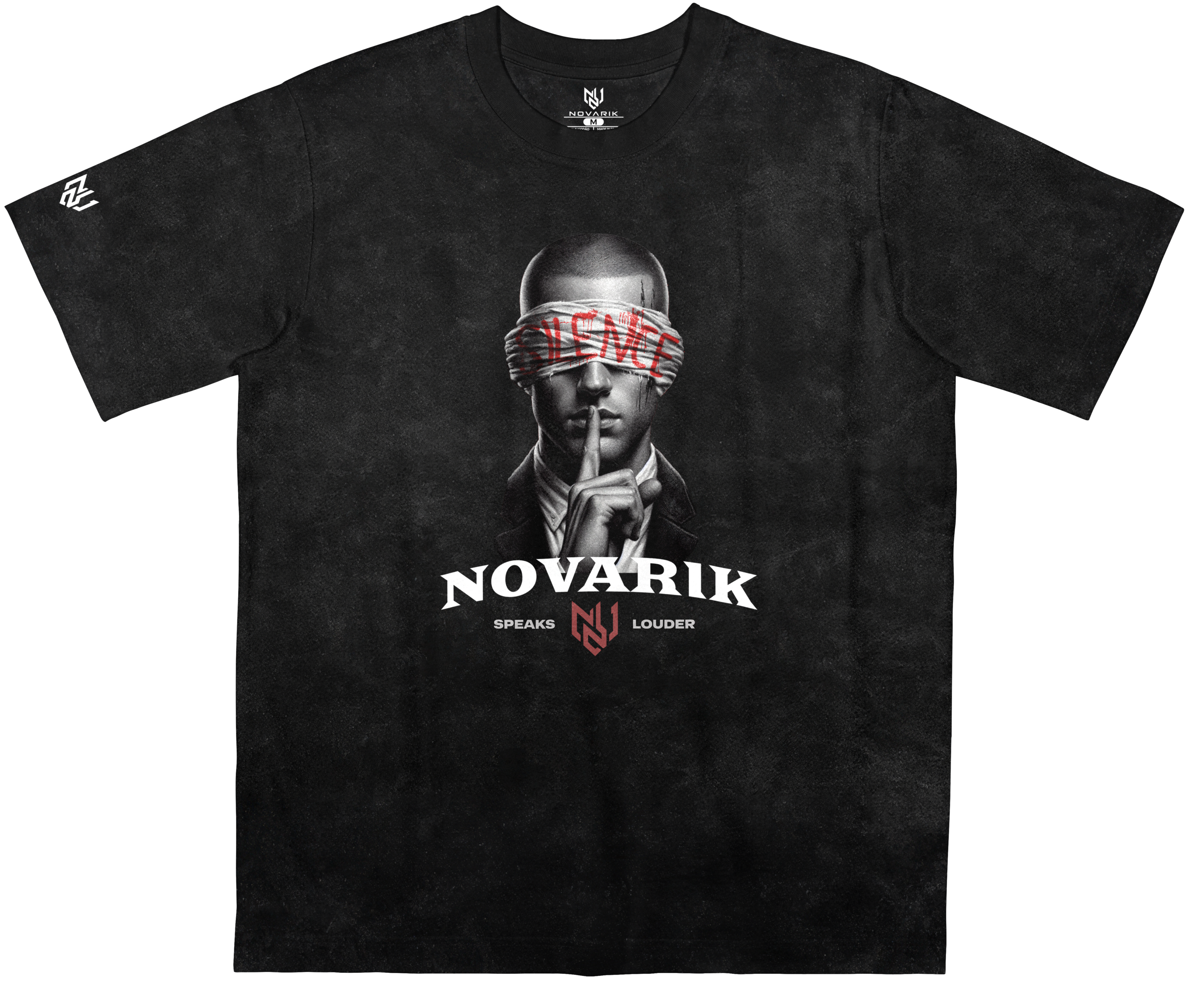 Camiseta Silent Movement Preta Estonado