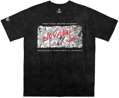 Camiseta Wealth Preta Estonada